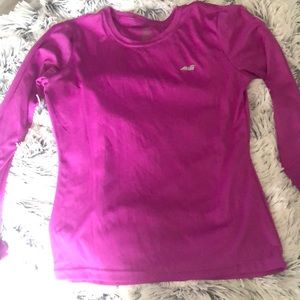 Purple long sleeve top, dri fit type material